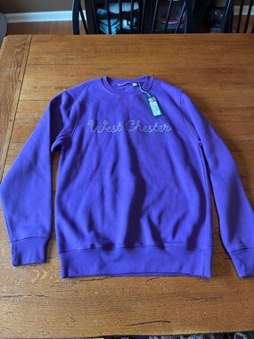 West Chester Embroidered Crewneck Sweater - Purple